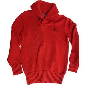 Vintage Polo Ralph Lauren size 7 girls Boys Red  knit sweater
